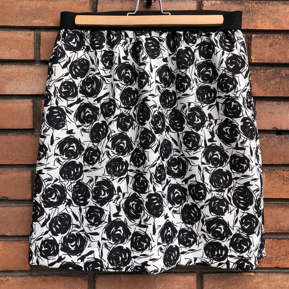 Unique handmade A-Line Black & White Skirt